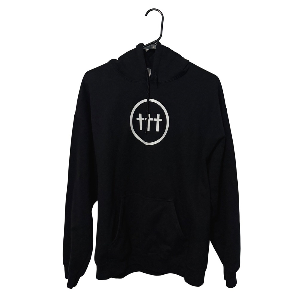 Crosses Band Hoodie Mens Large Black Chino Moreno Deftones Sweatshirt Pullover - Picture 1 of 9
